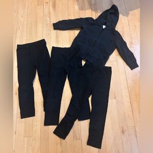 Black Hoodie and Leggings Set
